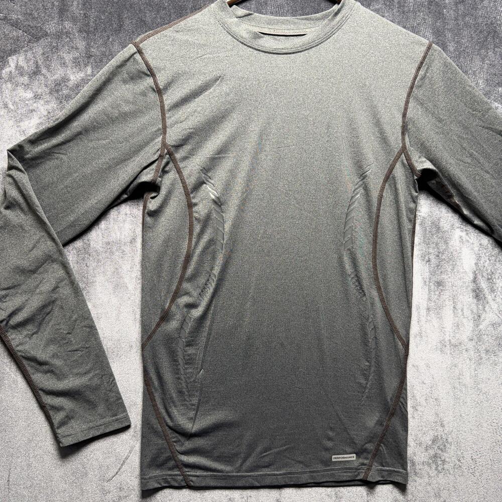 Tek Gear T-Shirt Mens M Gray Compression Stretch Athletic Running Base Layer
